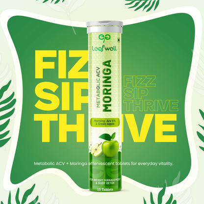 Leafwell Metabolic ACV Moringa Effervescent Tablets