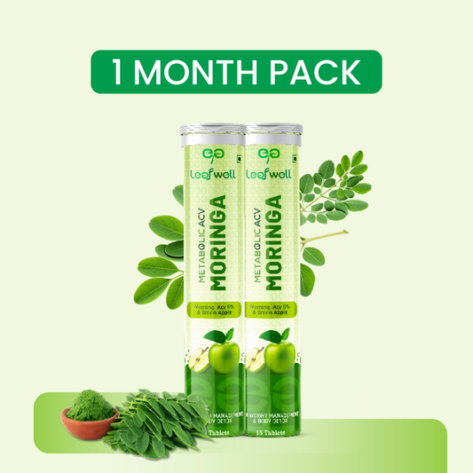 Leafwell Metabolic ACV Moringa Effervescent Tablets
