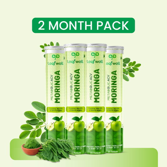 Leafwell Metabolic ACV Moringa Effervescent Tablets